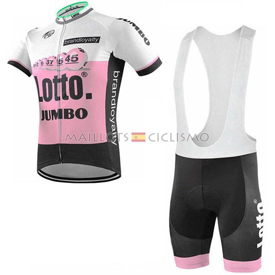 2019 Maillot Lotto NL-Jumbo Tirantes Mangas Cortas Rosa Blanco